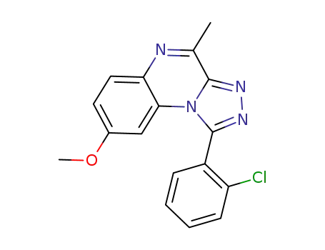 Molecular Structure of 1417408-94-6 (1-(2-chlorophenyl)-8-methoxy-4-methyl-[1,2,4]triazolo[4,3-a]quinoxaline)