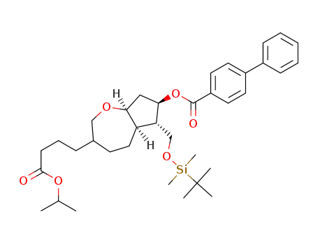 (5aR,6S,7R,8aS)-6-({[dimethyl(2-methyl-2-propanyl)silyl]oxy}methyl)-3-[4-oxo-4-(2-propanyloxy)butyl]octahydro-2H-cyclopenta[b]oxepin-7-yl 4-biphenylcarboxylate