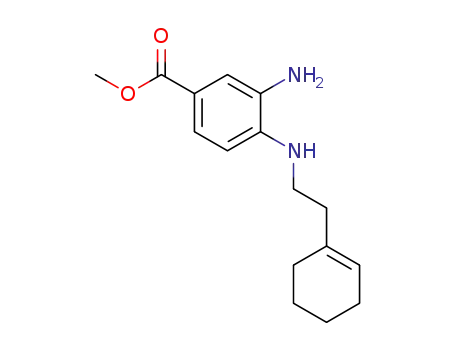 Molecular Structure of 1428668-17-0 (methyl 3-amino-4-[2-(1-cyclohexenyl)ethyl]aminobenzoate)