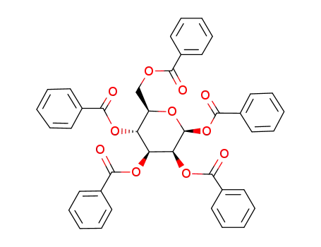 Molecular Structure of 2592-58-7 (PENTA-O-BENZOYL-Β-D-GLUCOPYRANOSE, 95% HPLC)