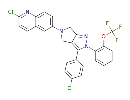 2-chloro-6-[3-(4-chlorophenyl)-2-[2-(trifluoromethoxy)phenyl]-2,6-dihydropyrrolo[3,4-c]pyrazol-5(4H)-yl]quinoline