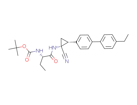 tert-butyl (S)-1-((1R,2R)-1-cyano-2-(4'-ethylbiphenyl-4-yl)cyclopropylamino)-1-oxobutan-2-ylcarbamate