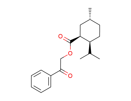 Molecular Structure of 1537179-15-9 (2-oxo-2-phenylethyl (1S,2S,5R)-2-isopropyl-5-methylcyclohexanecarboxylate)
