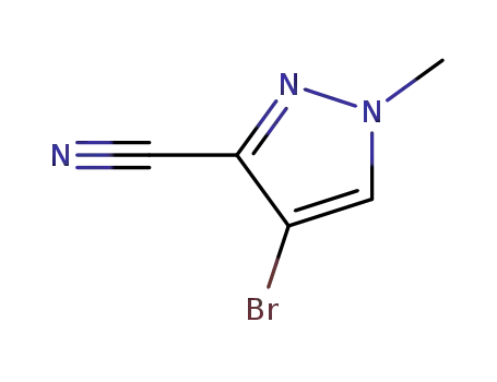 Molecular Structure of 287922-71-8 (4-Bromo-1-methyl-1H-pyrazole-3-carbonitrile)