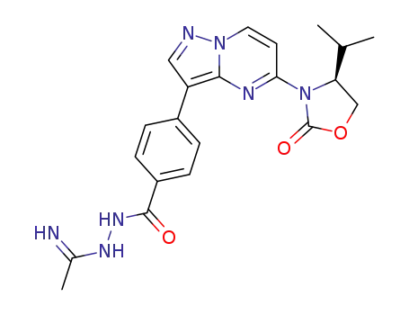 (S)-N'-(1-iminoethyl)-4-(5-(4-isopropyl-2-oxooxazolidin-3-yl)pyrazolo[1,5-a]pyrimidin-3-yl)benzohydrazide