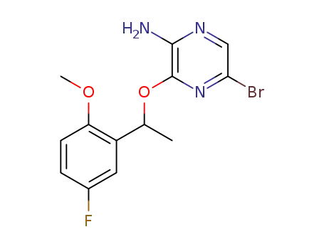 5-bromo-3-[1-(5-fluoro-2-methoxyphenyl)ethoxy]pyrazin-2-ylamine