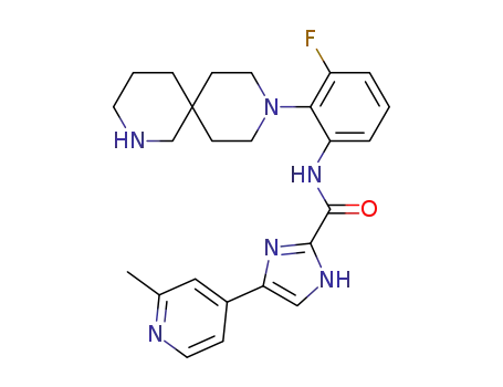 N-[2-(2,9-diazaspiro[5.5]undec-9-yl)-3-fluorophenyl]-4-(2-methyl-4-pyridinyl)-1H-imidazole-2-carboxamide