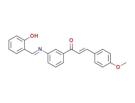 (E)-1-(3-((E)-2-hydroxybenzylideneamino)phenyl)-3-(4-methoxyphenyl)prop-2-en-1-one