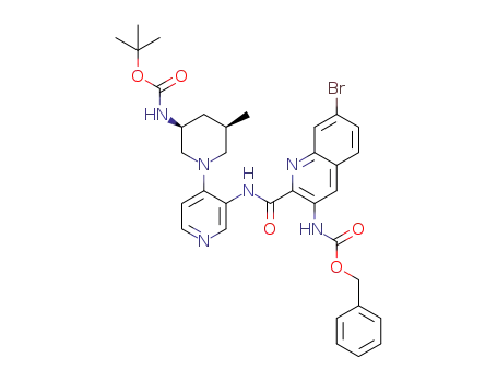 benzyl (7-bromo-2-{[(4-{(3S,5R)-3-[(tert-butoxycarbonyl)amino]-5-methylpiperidin-1-yl}pyridin-3-yl)amino]carbonyl}quinolin-3-yl)carbamate