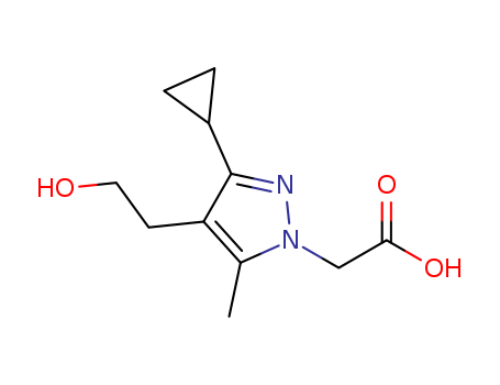 2-(3-cyclopropyl-4-(2-hydroxyethyl)-5-methyl-1H-pyrazol-1-yl)acetic acid