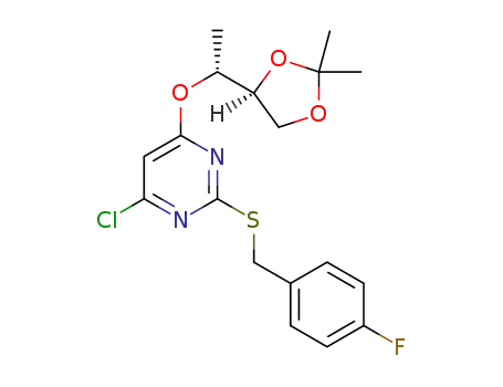 4-chloro-6-((R)-1-((S)-2,2-dimethyl-1,3-dioxolan-4-yl)ethoxy)-2-(4-fluorobenzylthio)pyrimidine