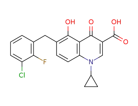 6-(3-chloro-2-fluorobenzyl)-1-cyclopropyl-5-hydroxy-4-oxo-1,4-dihydroquinoline-3-carboxylic acid