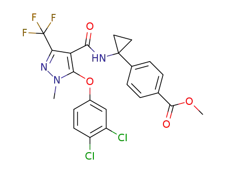 C<sub>23</sub>H<sub>18</sub>Cl<sub>2</sub>F<sub>3</sub>N<sub>3</sub>O<sub>4</sub>