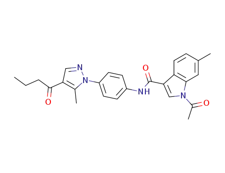 1-acetyl-6-methyl-1H-indole-3-carboxylic acid [4-(4-butyryl-5-methyl-pyrazol-1-yl)phenyl]amide