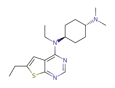 1-N-ethyl-1-N-[6-ethylthieno[2,3-d]pyrimidin-4-yl]-4-N,4-N-dimethylcyclohexane-1,4-diamine