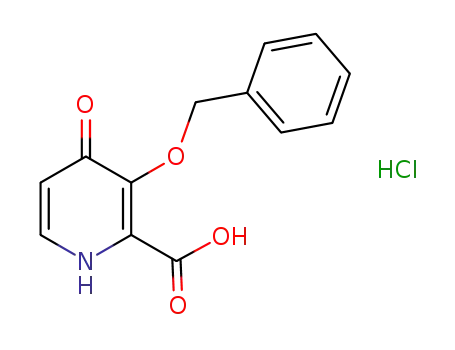 Molecular Structure of 1246617-42-4 (3-(benzyloxy)-4-oxo-1,4-dihydropyridine-2-carboxylic acid hydrochloride)