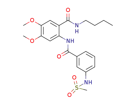 Molecular Structure of 1357294-66-6 (4,5-dimethoxy-N-n-butyl-2-{[3-((methylsulfonyl)amino)phenyl]carboxamido}benzamide)