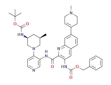 benzyl [2-{[(4-{(3S,5R)-3-[(tert-butoxycarbonyl)amino]-5-methylpiperidin-1-yl}pyridin-3-yl)amino]carbonyl}-7-(1-methyl-1,2,3,6-tetrahydropyridin-4-yl)quinolin-3-yl]carbamate