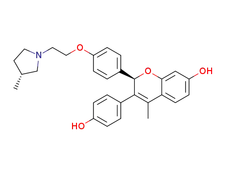 (2R)-3-(4-hydroxyphenyl)-4-methyl-2-(4-{2-[(3R)-3-methylpyrrolidin-1-yl]ethoxy}phenyl)-2H-chromen-7-ol