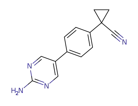 1-[4-(2-aminopyrimidin-5-yl)phenyl]cyclopropanecarbonitrile