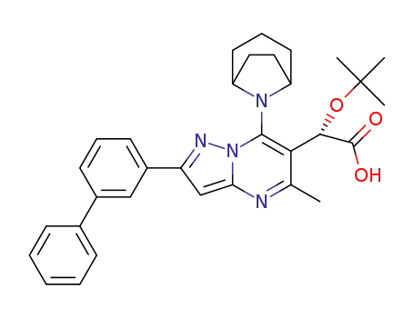 (S)-2-(2-([1,1'-biphenyl]-3-yl)-7-((1R,5S)-8-azabicyclo[3.2.1]octan-8-yl)-5-methylpyrazolo[1,5-a]pyrimidin-6-yl)-2-(tert-butoxy)acetic acid