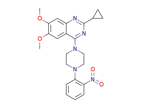 2-cyclopropyl-6,7-dimethoxy-4-[4-(2-nitro-phenyl)-piperazin-1-yl]-quinazoline