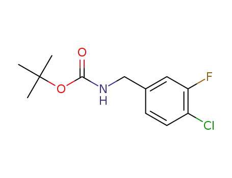 Molecular Structure of 1354355-48-8 (tert-butyl 4-chloro-3-fluorobenzylcarbamate)