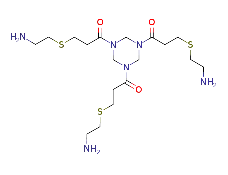 Molecular Structure of 1123041-98-4 (1,1',1-(1,3,5-triazinane-1,3,5-triyl)tris(3-(2-aminoethylthio)propan-1-one))