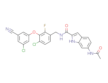 6-(acetylamino)-N-({4-chloro-3-[(3-chloro-5-cyanophenyl)oxy]-2-fluorophenyl}methyl)-1H-indole-2-carboxamide