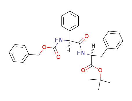 Molecular Structure of 111524-82-4 (L-Phenylalanine, N-[L-2-phenyl-N-[(phenylmethoxy)carbonyl]glycyl]-,
1,1-dimethylethyl ester)