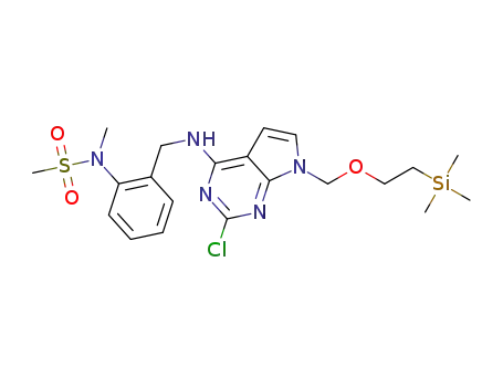 N-(2-((2-chloro-7-((2-(trimethylsilyl)ethoxy)methyl)-7H-pyrrolo[2,3-d]pyrimidin-4-ylamino)methyl)phenyl)-N-methylmethanesulfonamide