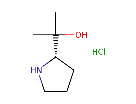 Molecular Structure of 474317-28-7 (2-Pyrrolidinemethanol, a,a-dimethyl-, hydrochloride (1:1), (2S)-)