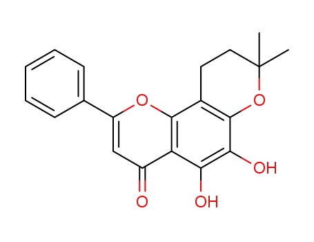 5,6-dihydroxy-8,8-dimethyl-2-phenyl-9,10-dihydropyrano[2,3-f]chromen-4(8H)-one
