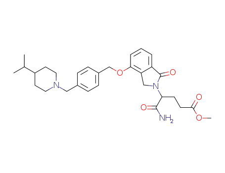 methyl 5-amino-4-(4-(4-((4-isopropylpiperidin-1-yl)methyl)benzyloxy)-1-oxoisoindolin-2-yl)-5-oxopentanoate