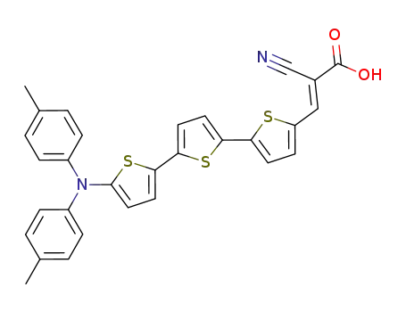 (E)-2-cyano-3-(5'-(5''-(5'''-(ditolylamino)thiophen-2'''-yl)thiophen-2''-yl)-thiophen-2'-yl)acrylic acid