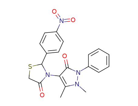 3-(1,5-dimethyl-3-oxo-2-phenyl-2,3-dihydro-1H-pyrazol-4-yl)-2-(4-nitrophenyl)thiazolidin-4-one