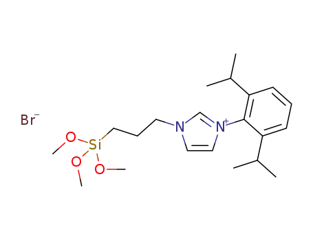 1-(trimethoxysilyl)propyl-3-(2',6'-diisopropylphenyl)imidazolium bromide