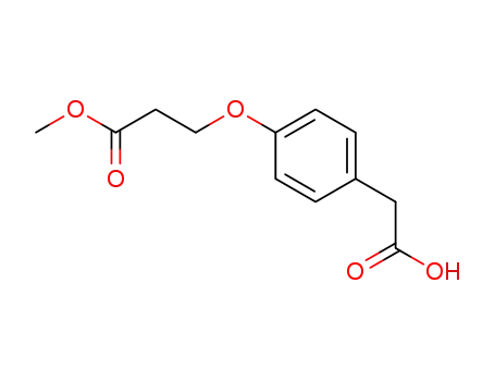 Molecular Structure of 1133000-89-1 (Benzeneacetic acid, 4-(3-Methoxy-3-oxopropoxy)-)