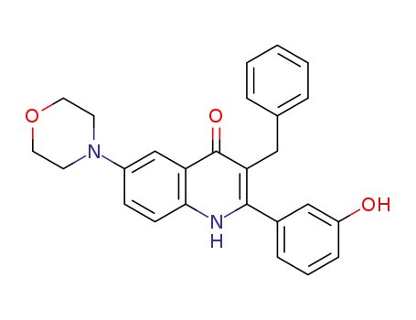 2-(3-hydroxyphenyl)-3-benzyl-6-(morpholin-4-yl)-1,4-dihydroquinolin-4-one