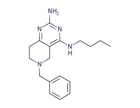 Molecular Structure of 1449500-81-5 (6-benzyl-N<sup>4</sup>-butyl-7,8-dihydro-5H-pyrido[4,3-d]pyrimidine-2,4-diamine)