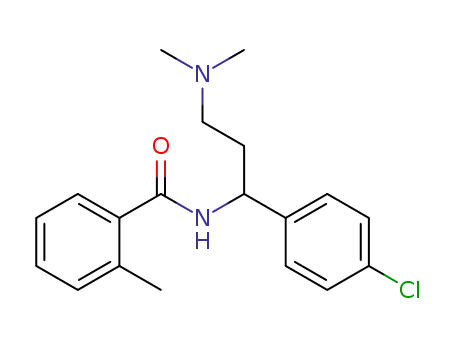 Molecular Structure of 885672-75-3 (Benzamide, N-[1-(4-chlorophenyl)-3-(dimethylamino)propyl]-2-methyl-)
