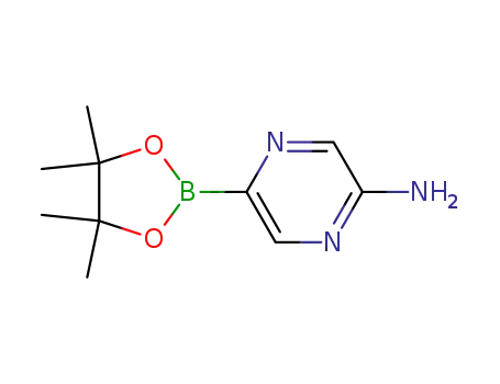 Molecular Structure of 947249-41-4 (6-AMINOPYRAZINE-2-BORONIC ACID PINACOL ESTER)