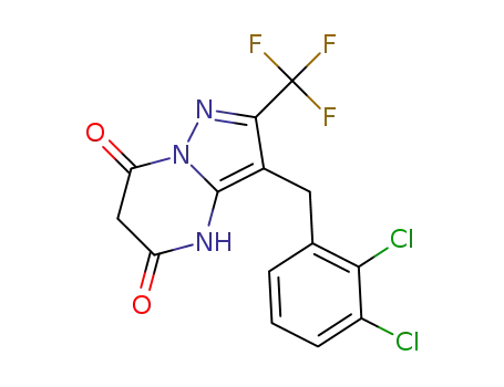 3-[(2,3-dichlorophenyl)methyl]-2-(trifluoromethyl)pyrazolo[1,5-a]pyrimidine-5,7(4H,6H)-dione