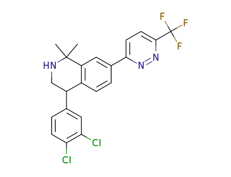 4-(3,4-dichlorophenyl)-7-(6-(trifluoromethyl)pyridazin-3-yl)-1,1-dimethyl-1,2,3,4-tetrahydroisoquinoline