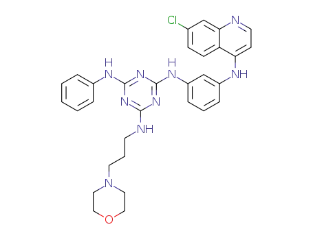 N-[3-(7-chloro-quinolin-4-ylamino)-phenyl]-N'-(3-morpholin-4-yl-propyl)-N''-phenyl-[1,3,5]triazine-2,4,6-triamine