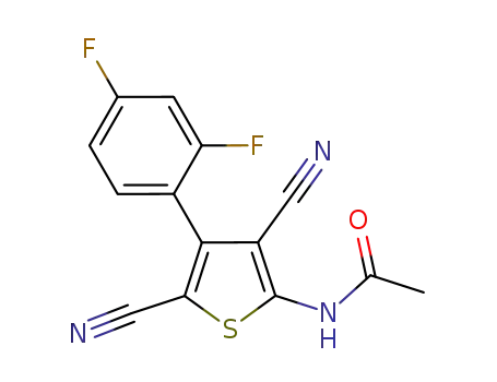 N-(3,5-dicyano-4-(2,4-difluorophenyl)thiophen-2-yl)acetamide