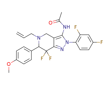 N-[5-allyl-2-(2,4-difluorophenyl)-7,7-difluoro-6-(4-methoxyphenyl)-4,5,6,7-tetrahydro-6-(2H-pyrazolo[4,3-c]pyridine-3-yl)]acetamide