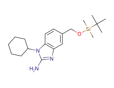 5-((tert-butyldimethylsilyloxy)methyl)-1-cyclohexyl-1H-benzo[d]imidazol-2-amine