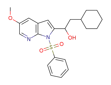 1-(1-benzenesulfonyl-5-methoxy-1H-pyrrolo[2,3-b]pyridin-2-yl)-2-cyclohexyl-ethanol