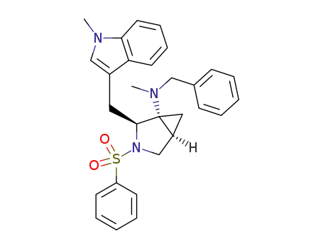 (1R,2S,5S)-N-benzyl-N-methyl-2-((1-methyl-1H-indol-3-yl)methyl)-3-(phenylsulfonyl)-3-azabicyclo[3.1.0]hexan-1-amine